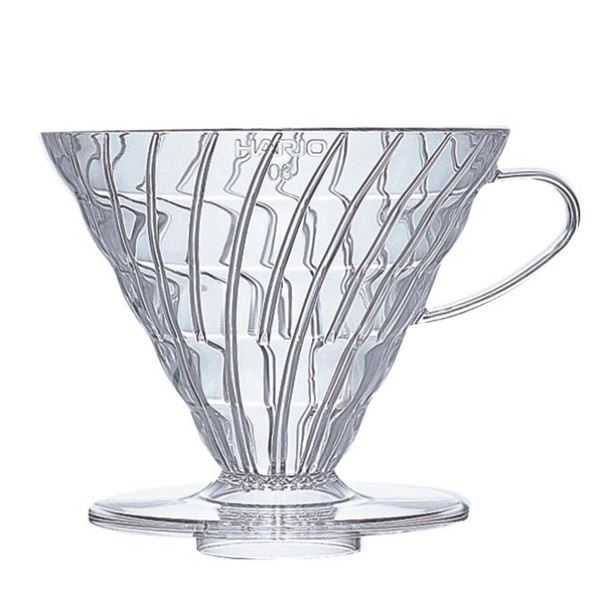 Hario plastový dripper na kávu V60-03 čirý