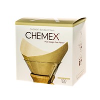 Chemex papírové filtry čtvercové 100 ks nebělené/natural