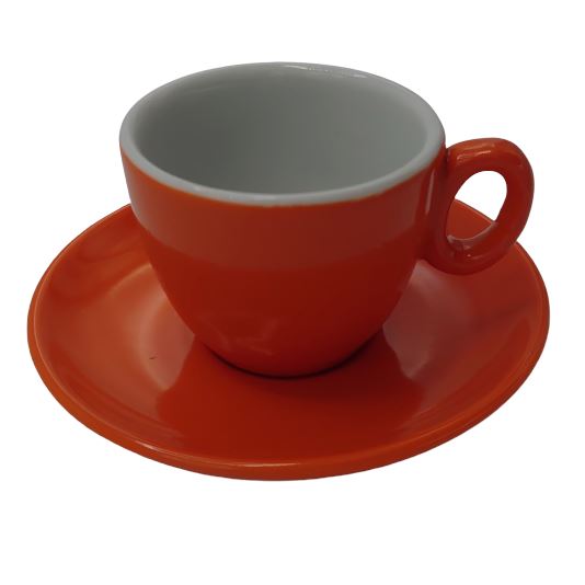 Inker šálek s podšálkem Espresso 70 ml oranžový 6 ks