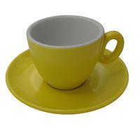 Inker šálek s podšálkem Espresso 70 ml žlutý 6ks