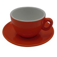 Inker šálek s podšálkem Cappuccino 170 ml oranžový 6 ks