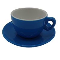 Inker šálek s podšálkem Cappuccino 170 ml modrý 6 ks