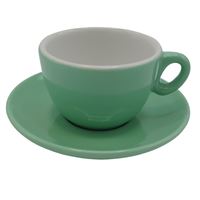 Inker šálek s podšálkem  Cappuccino 170 ml zelený 6 ks