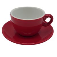 Inker šálek s podšálkem Cappuccino 170 ml červený 6 ks