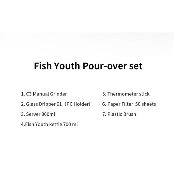 Timemore C3 Pour Over Set Fish Youth černý