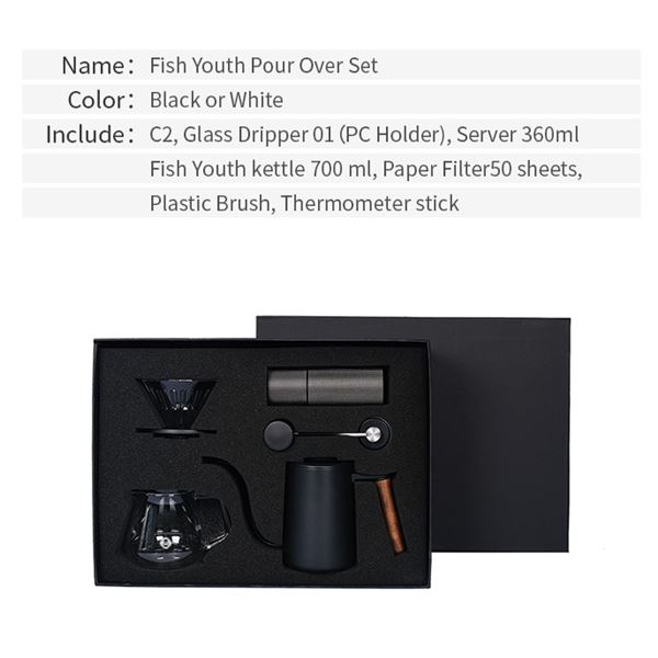 Timemore C2 Pour Over Set (Fish Youth) černý