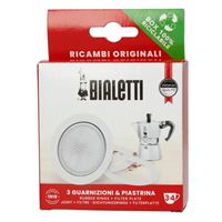 Bialetti 3x těsnění + filtr alu 3-4 šálky