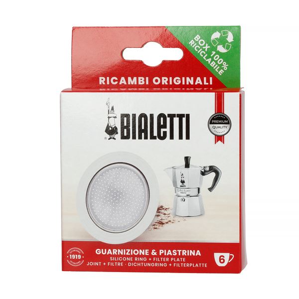 Bialetti těsnění + filtr na Moka Induction 6 šálků