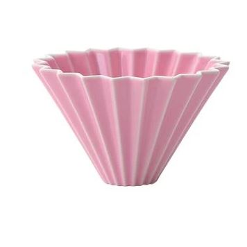 Origami keramický dripper S růžový