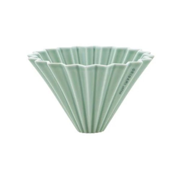 Origami keramický dripper M matně zelený