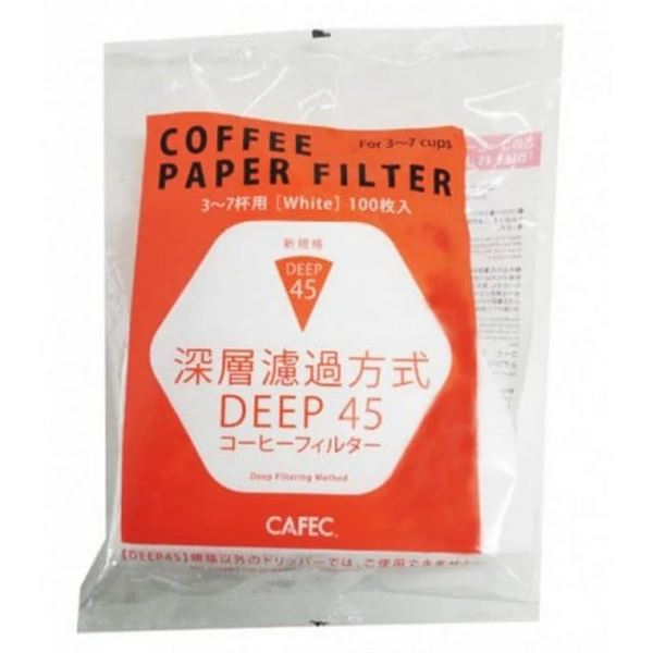 Cafec Deep 45 papírové filtry 100 ks bílé