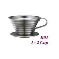 Tiamo K01 ocelový dripper 1-2 šálky