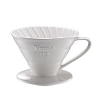 Tiamo keramický dripper na kávu V02 bílý