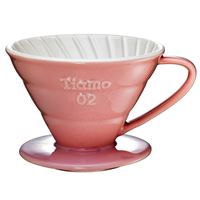 Tiamo keramický dripper na kávu V02 růžový