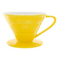 Tiamo keramický dripper na kávu V02 žlutý
