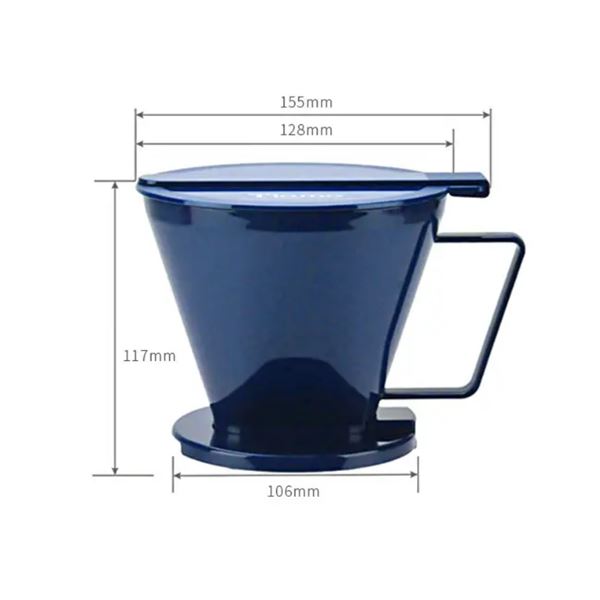 Tiamo Smart2 plastový dripper na kávu modrý