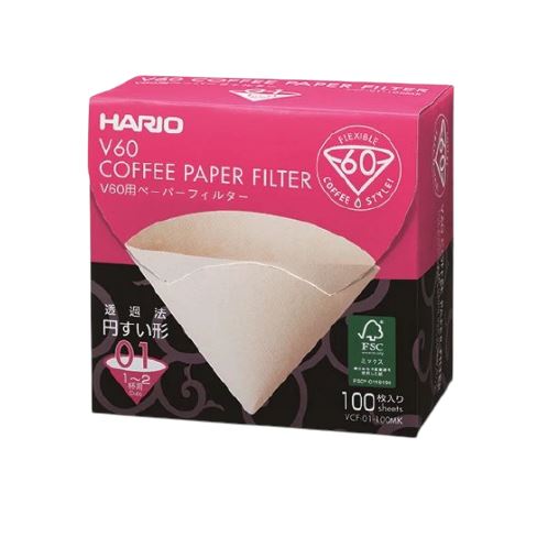 Hario papírové filtry Misarashi Box V60-01 100 ks