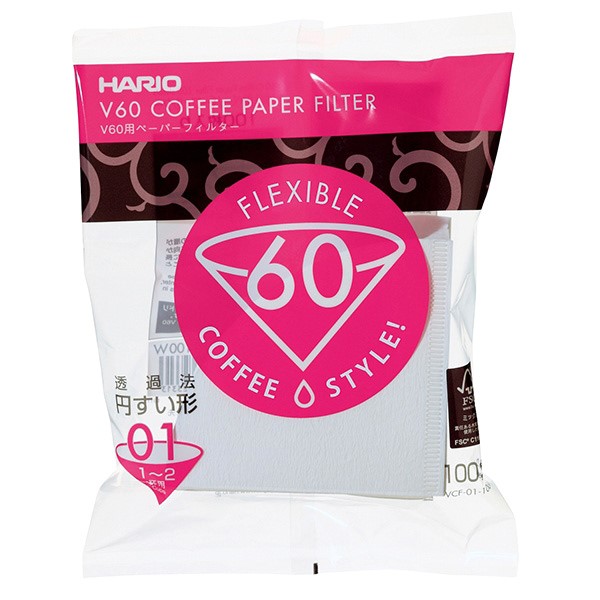 Hario papírové filtry V60-01 100 ks