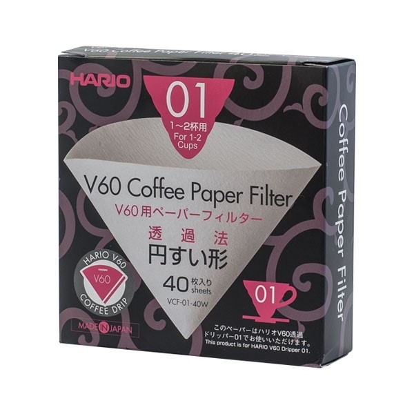 Hario papírové filtry V60-01 40 ks
