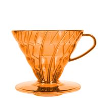 Hario plastový dripper průhledný V60-02 oranžový