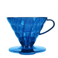 Hario plastový dripper průhledný V60-02 modrý
