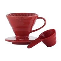 Hario keramický dripper na kávu V60-01 červený