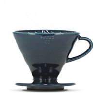 Hario keramický dripper V60-02 tm. modrý + 40 filtrů