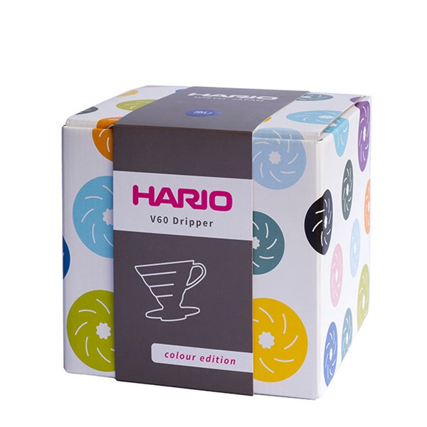 Hario keramický dripper V60-02 tm. modrý + 40 filtrů