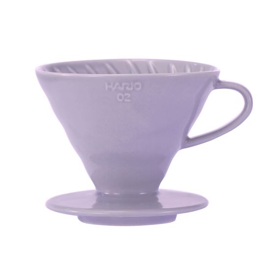 Hario keramický dripper V60-02 světle fialový + 40 filtrů