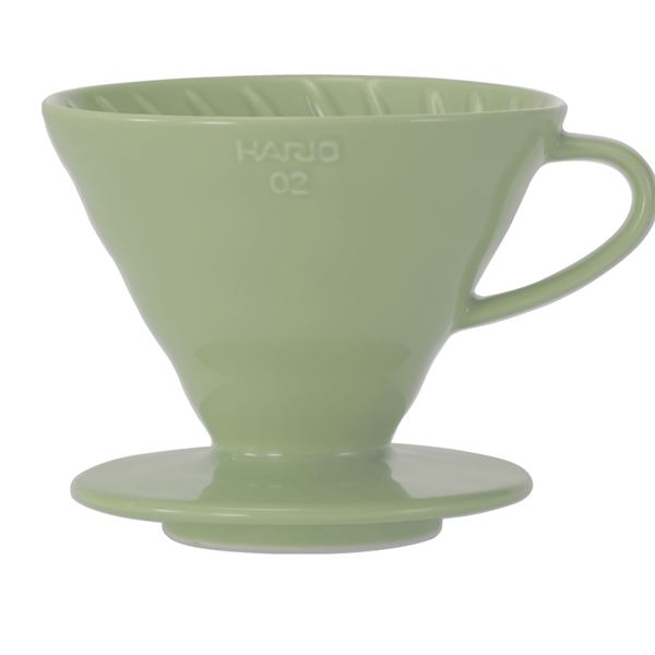 Hario keramický dripper V60-02 olivový + 40 filtrů