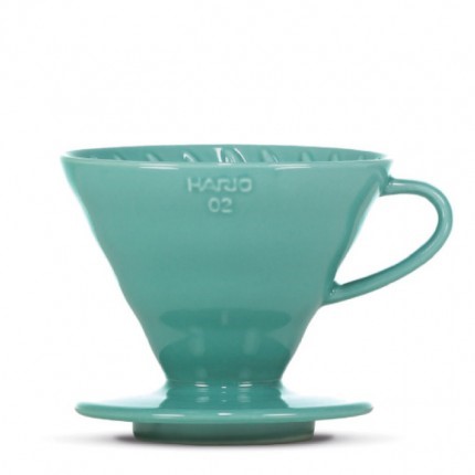 Hario keramický dripper V60-02 tyrkys. zelený + 40 filtrů