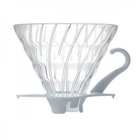Hario skleněný dripper na kávu V60-02 bílý