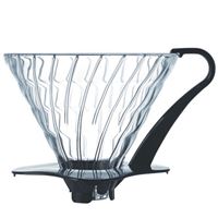 Hario skleněný dripper na kávu V60-03 černý