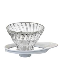 Hario skleněný dripper na kávu V60-01 bílý