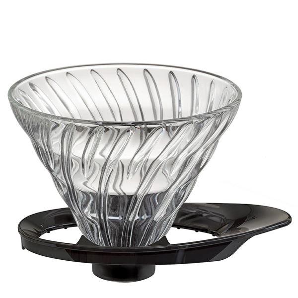 Hario skleněný dripper na kávu V60-02 černý NEW